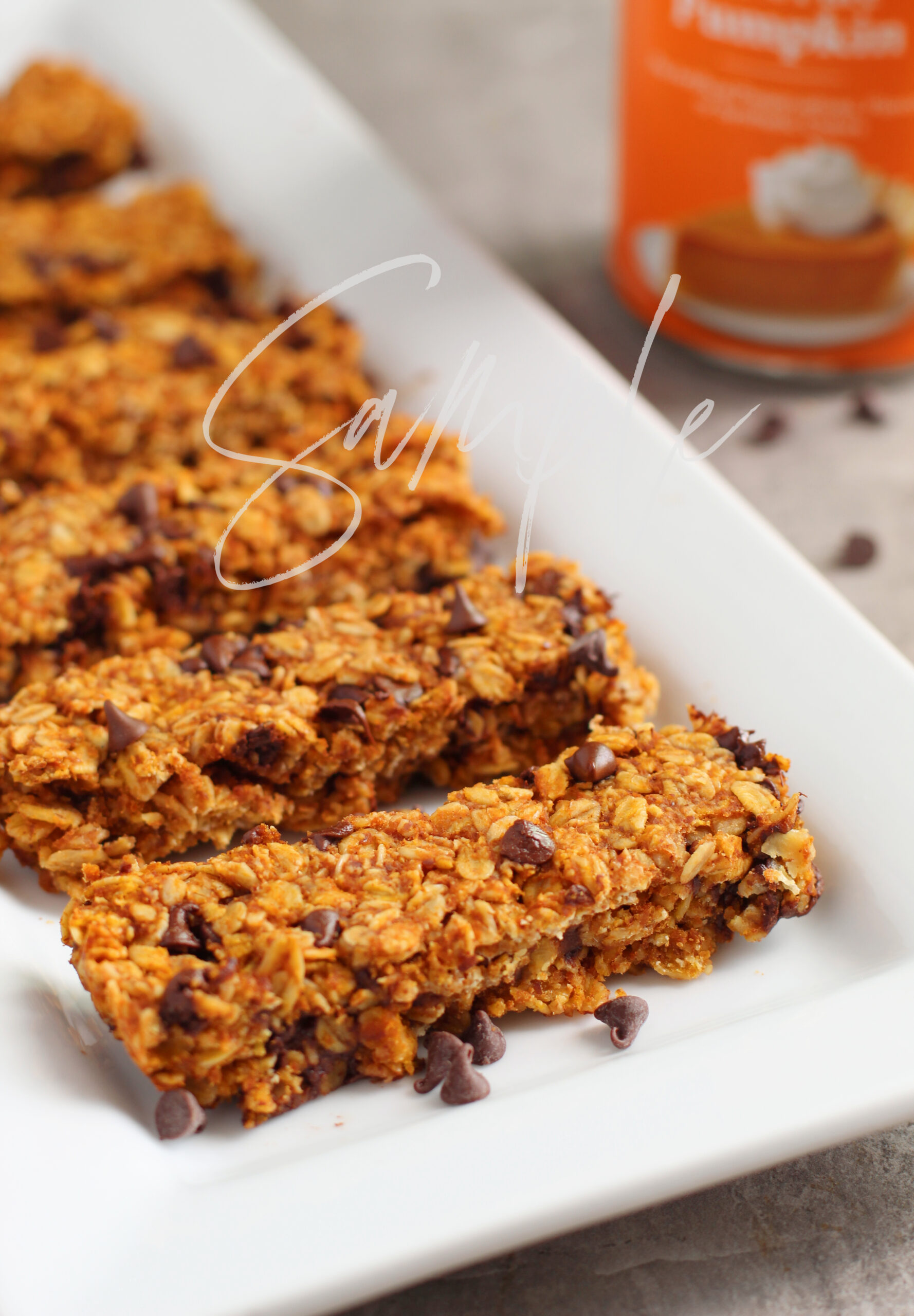 Chewy Pumpkin Chocolate Chip Granola Bars 4