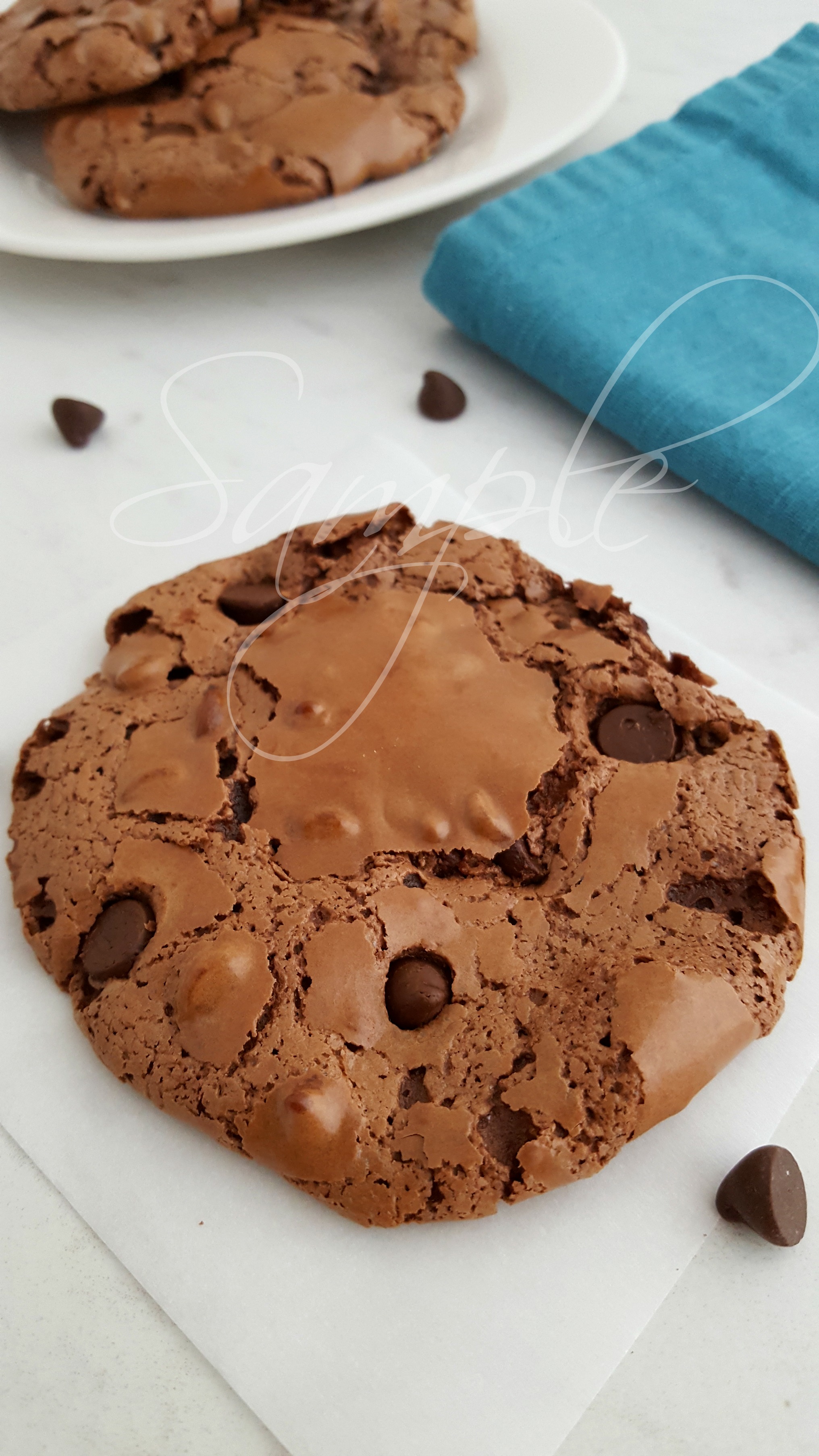 Flourless Double Chocolate Fudgy Cookies 1