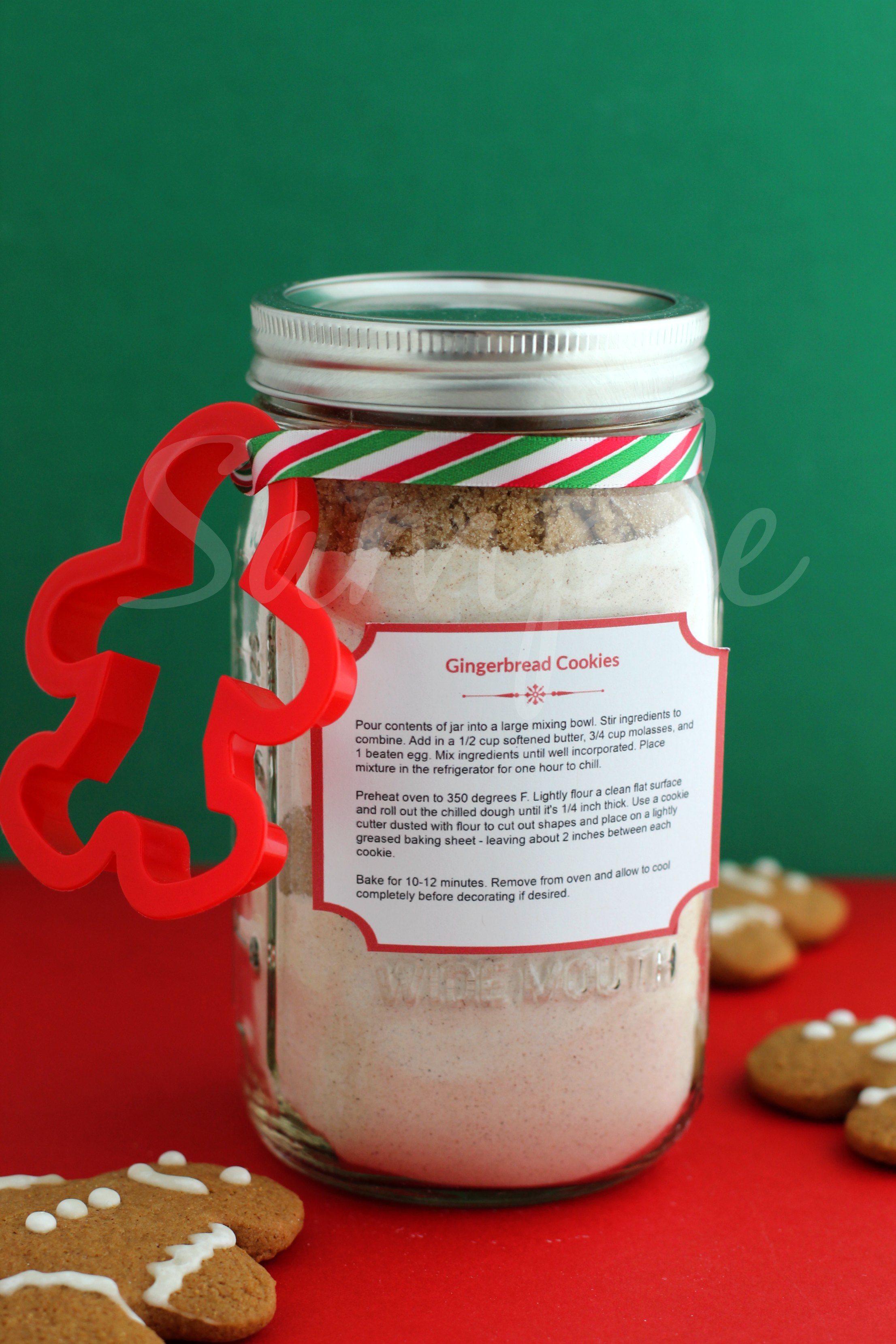 Gingerbread Cookies in a Jar Printable 2