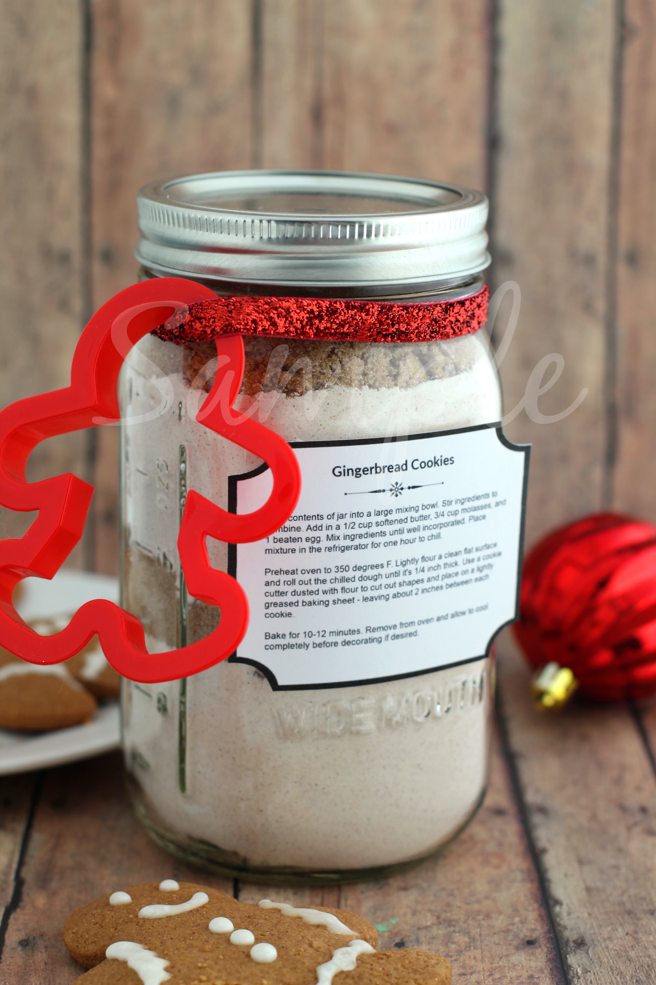 Gingerbread Cookies in a Jar Printable 5