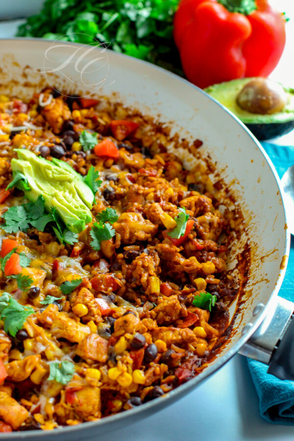 One Pan Southwest Chicken Enchilada Skillet 1