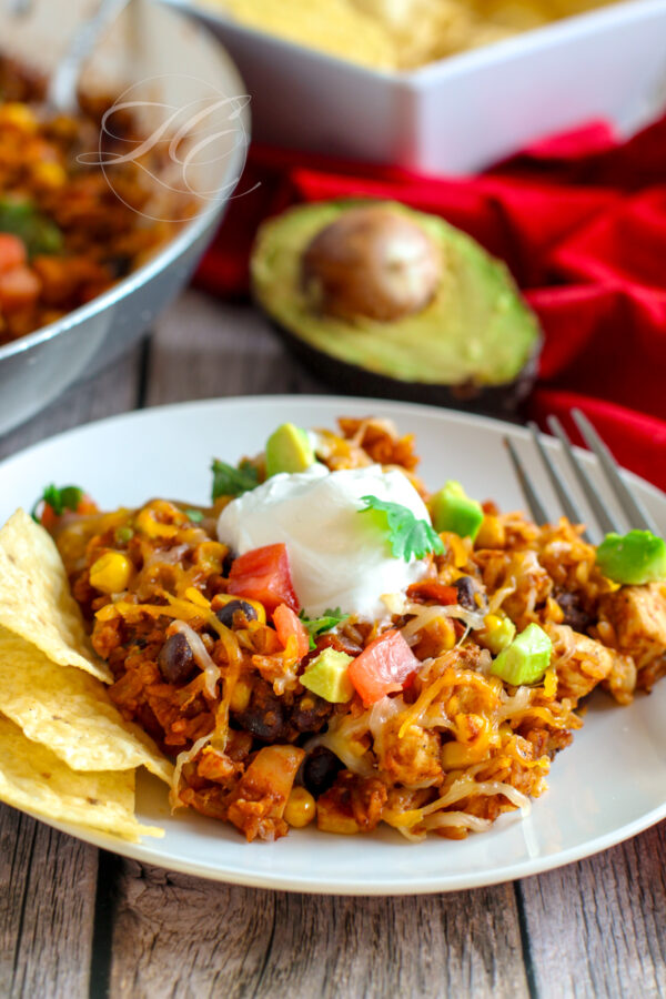 One Pan Southwest Chicken Enchilada Skillet 2