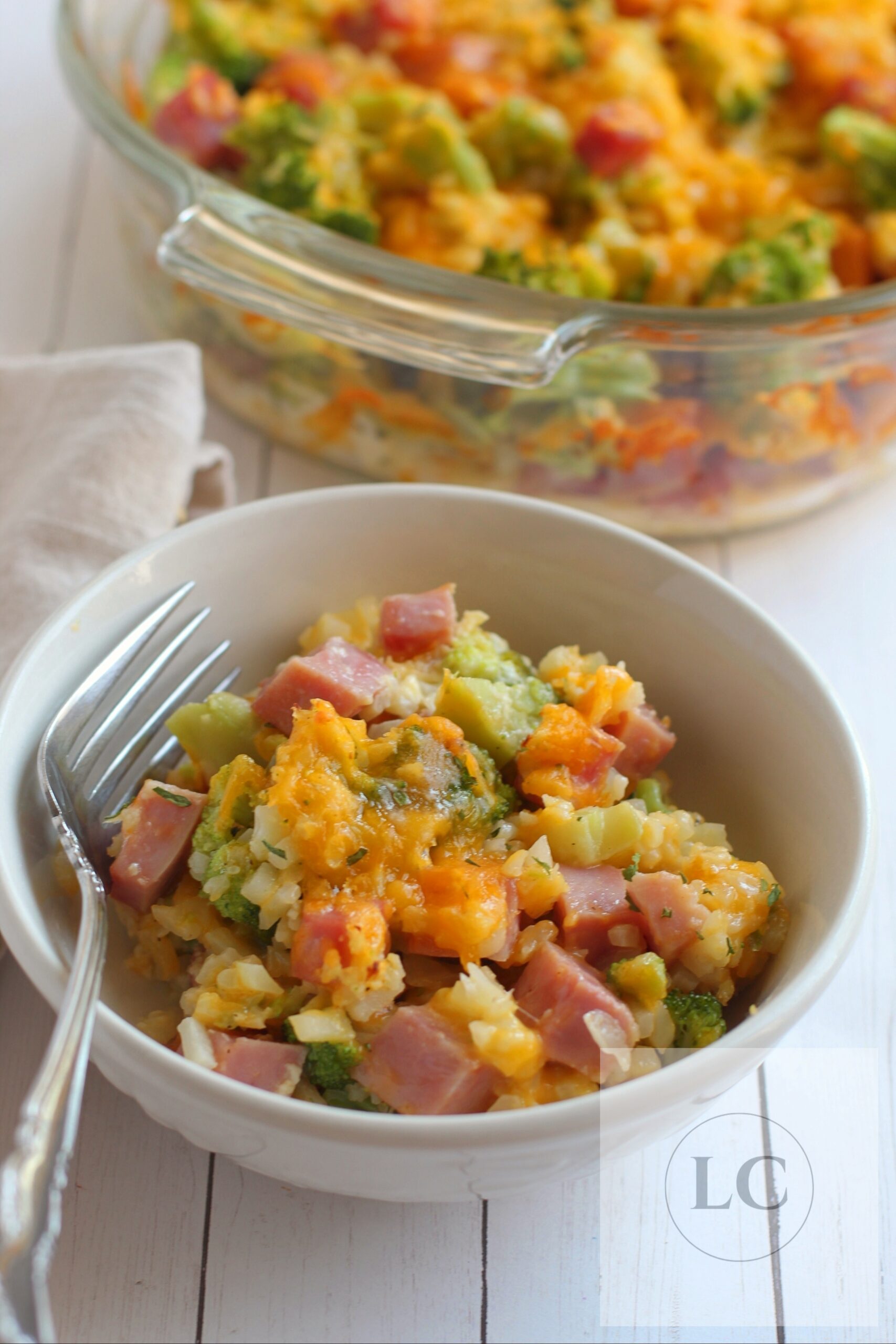 Low Carb Cheesy Ham and Broccoli Casserole 3 - Livingston Creative
