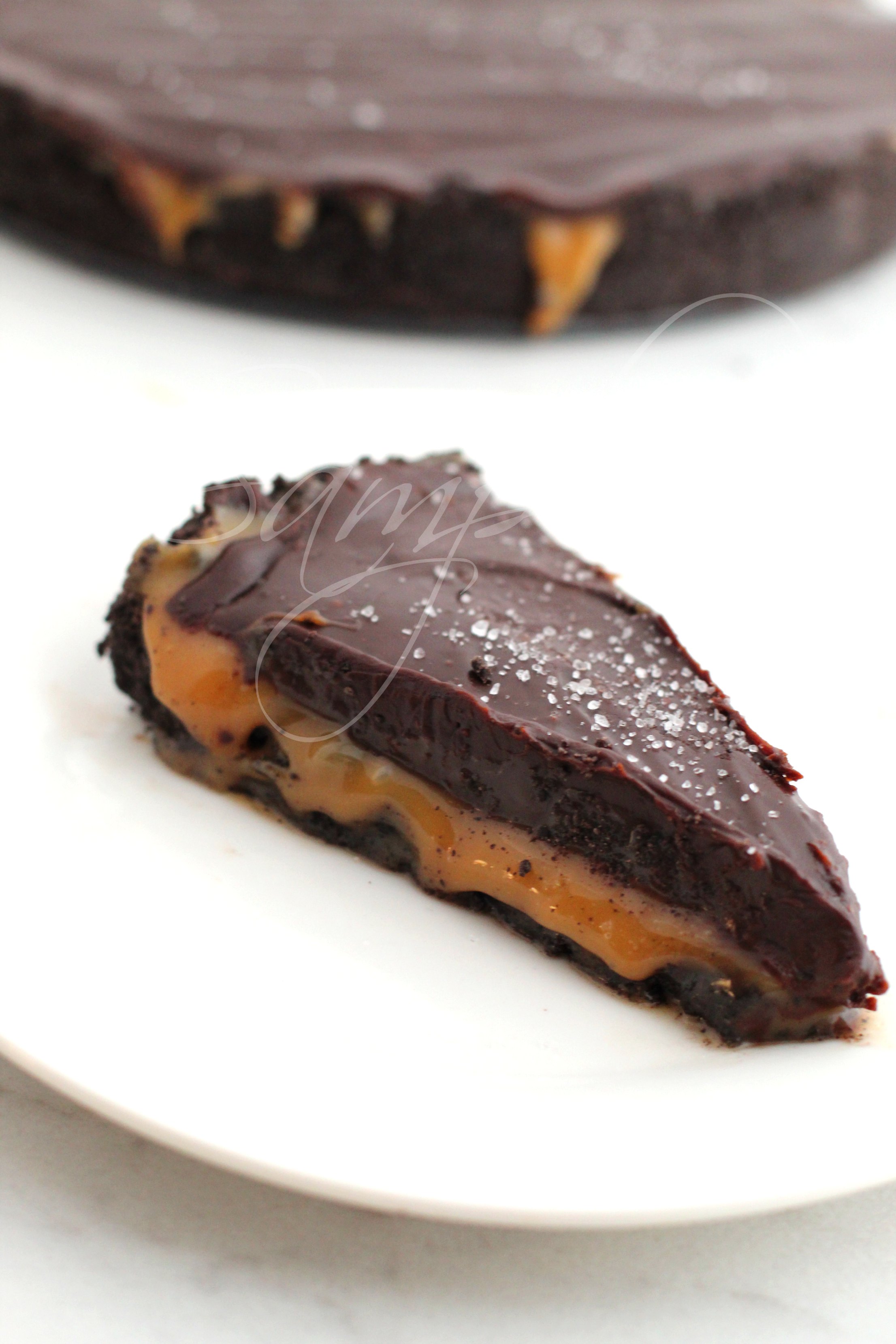 No Bake Salted Caramel Chocolate Pie (GF) 1