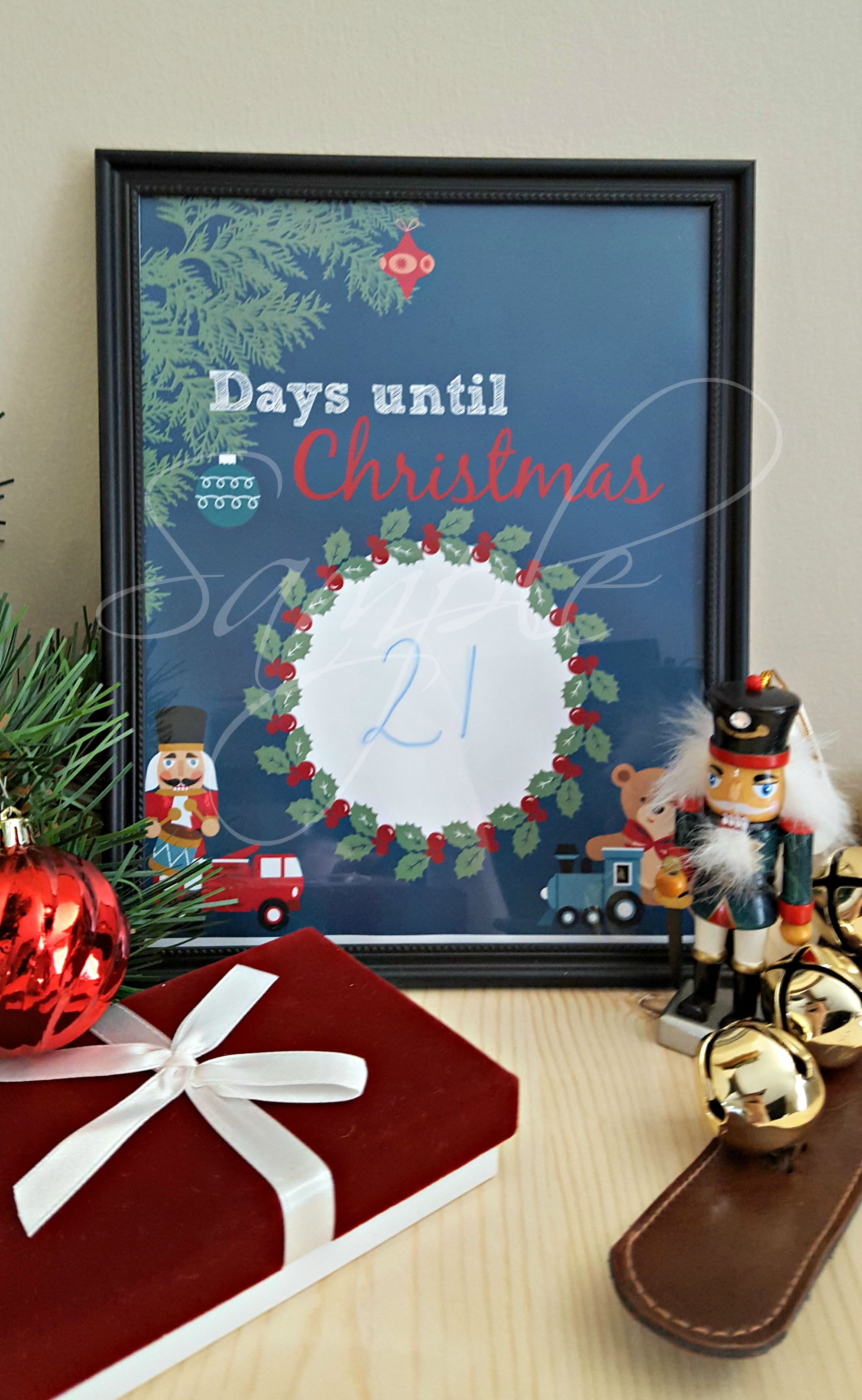 DIY "Countdown to Christmas" Dry Erase Project & Printable 4 (See Product Description)