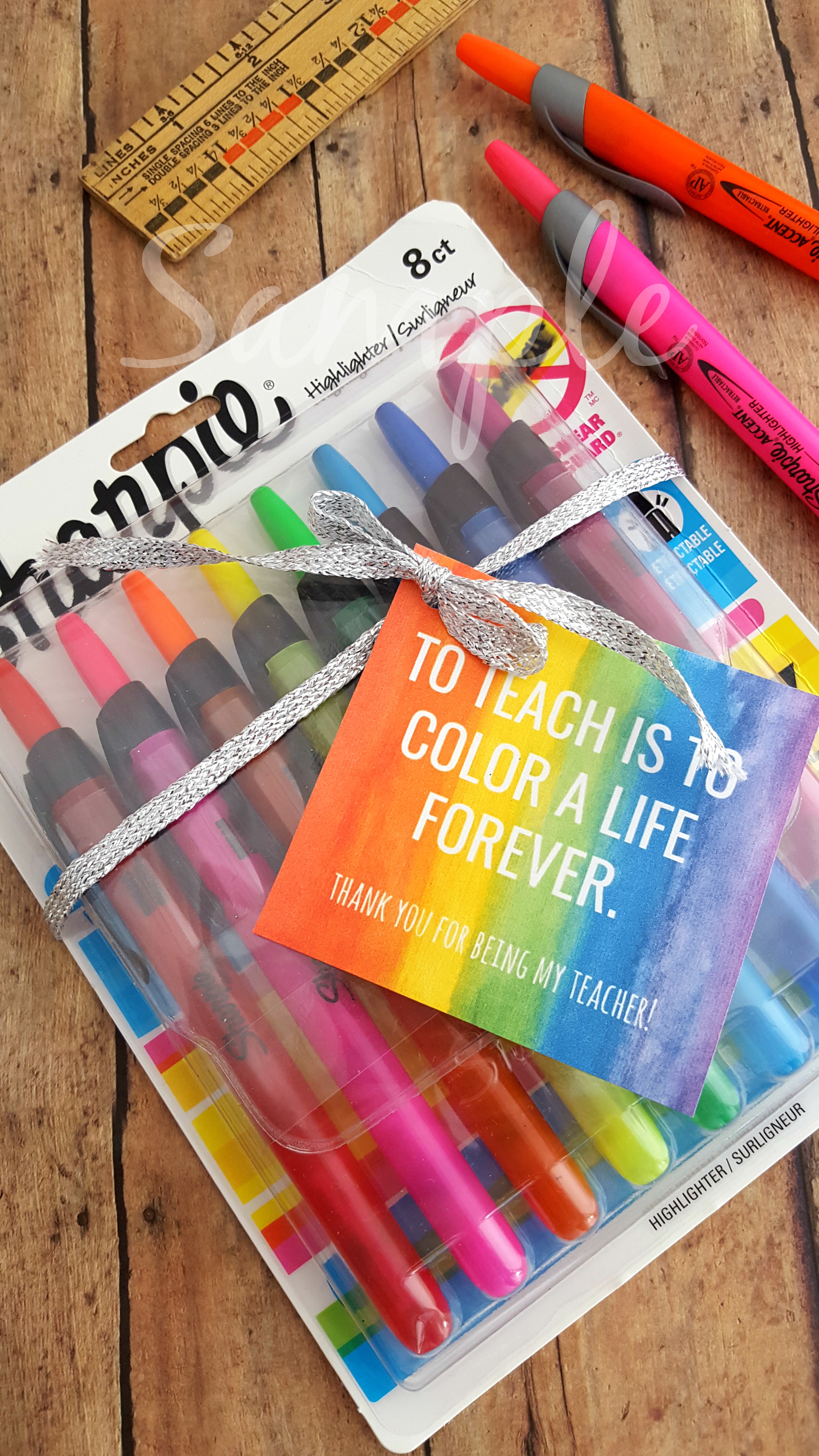 Color Teacher Apprec. Gift Tag Printable 3