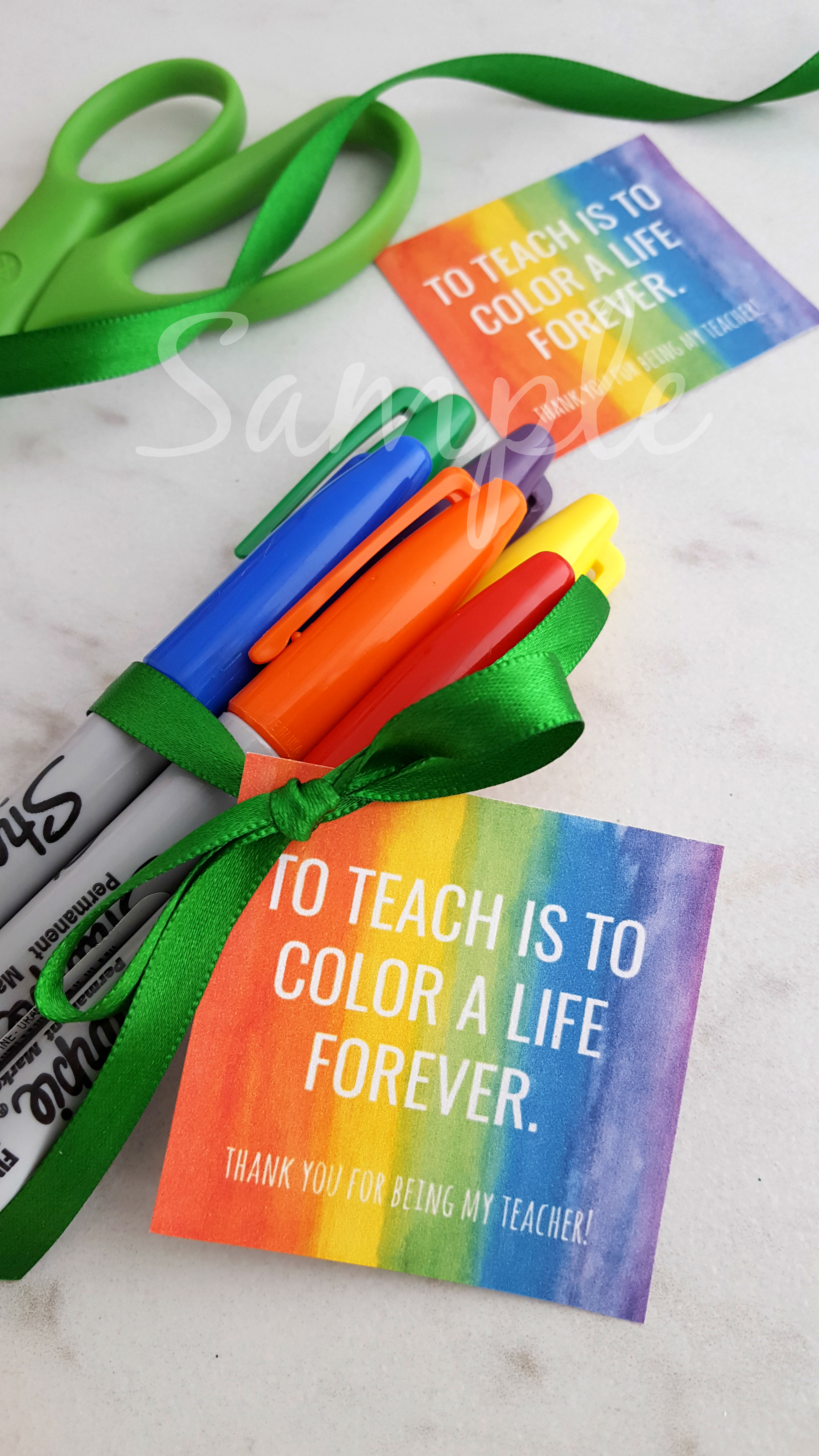 Color Teacher Apprec. Gift Tag Printable 4